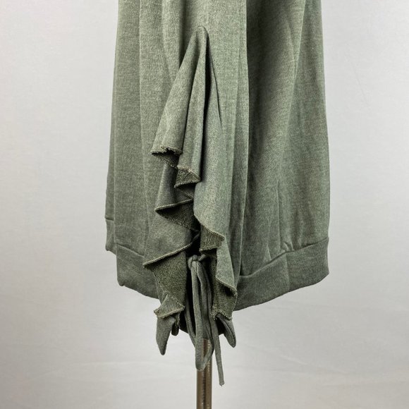 Cotton Bleu L Top Ruffle Tie Accented Sleeves - Picture 4 of 11